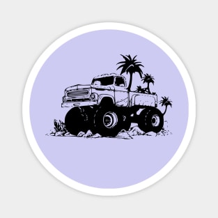 monster truck vintage truck Magnet